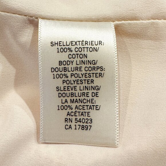 Banana Republic Pink Cotton Tweed Blazer One Button 3/4 Sleeve Women's Size 6 - Picture 5 of 6